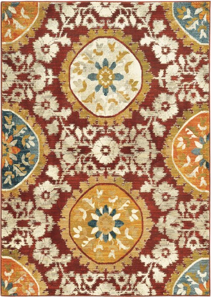 Oriental Weavers Sedona 6366A Red and  Gold