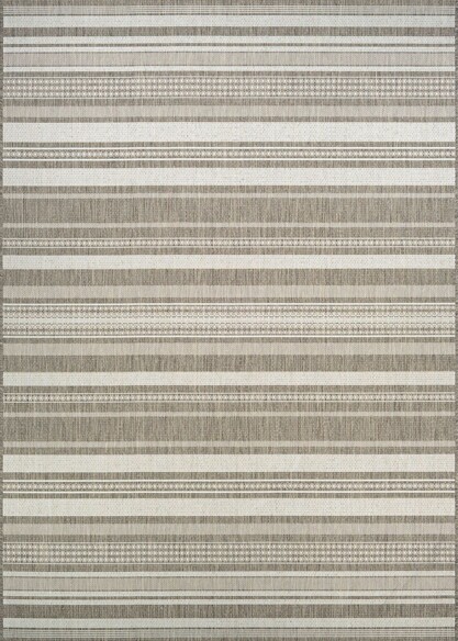 Couristan Recife Gazebo Stripe and Champ, Taupe Champ and Taupe 53132312