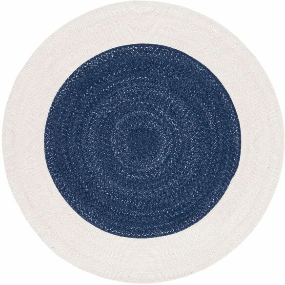 Safavieh Braided BRD803M Navy and Ivory