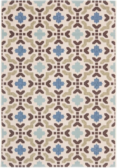 Safavieh Veranda VER0800612 Cream and Aqua