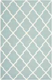 Safavieh Dhurries DHU634C Light Blue and Ivory